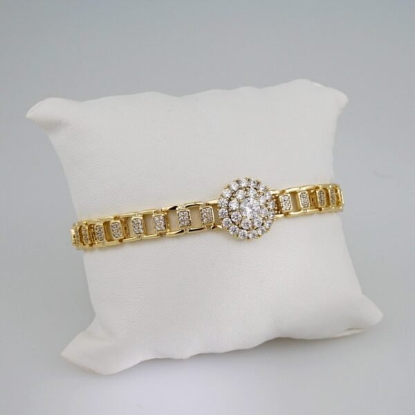 Women Bracelets/ Pulseras Dama/ Zircon Stone/14K Real Color// B567