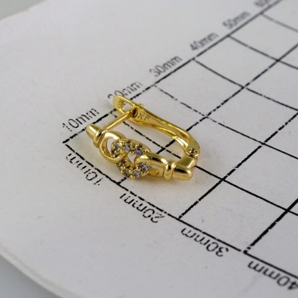 Women Earrings/ Aretes Dama/  Zircon Stone/  14k Real Color// E912 - Image 3