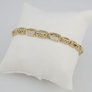 Bangles Woman/Pulsos Dama/  Zircon Stone/  14K Real Color /M0032