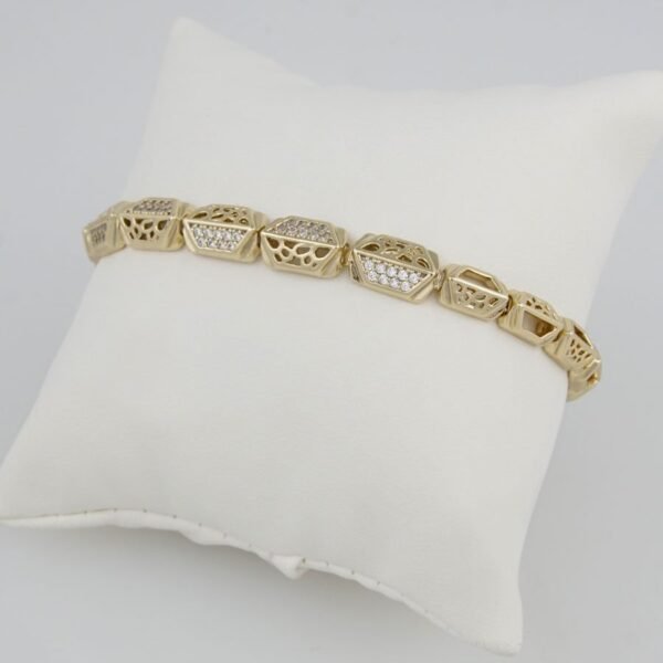Bangles Woman/Pulsos Dama/  Zircon Stone/  14K Real Color /M0032