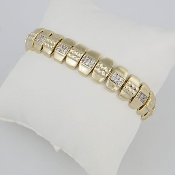 Bangles Woman/Pulsos Dama/  Zircon Stone/  14K Real Color /M0033