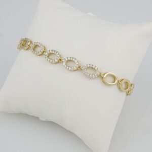 Bangles Woman/Pulsos Dama/  Zircon Stone/  14K Real Color /M0036