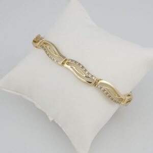 Bangles Woman/Pulsos Dama/  Zircon Stone/  14K Real Color /M0040