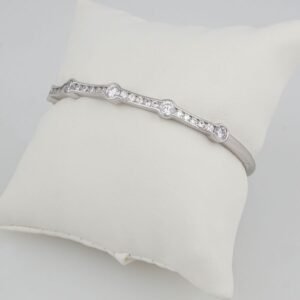 Bangles Woman/Pulsos Dama/  Zircon Stone/Silver Color// P0065