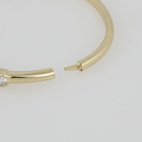 Bangles Woman/Pulsos Dama/  Zircon Stone/14K Real Gold Color// P0066 - Image 3