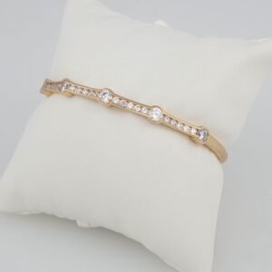 Bangles Woman/Pulsos Dama/  Zircon Stone/Rose Gold Color// P0067