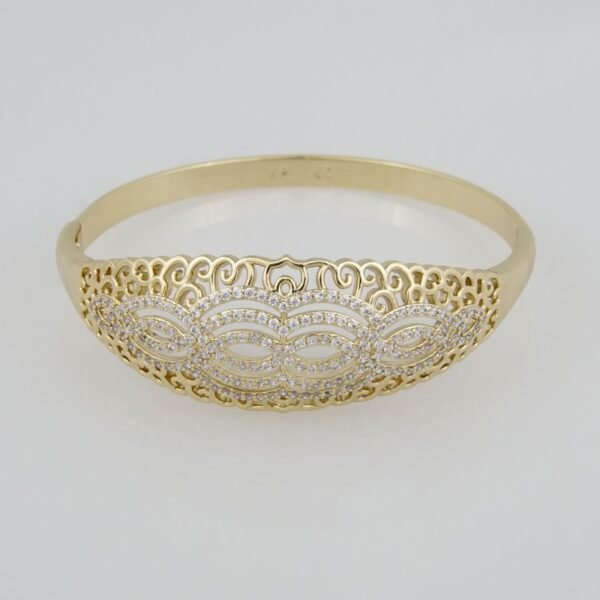 Bangles Woman/Pulsos Dama/  Zircon Stone/14K Real Gold Color/P0068 - Image 2