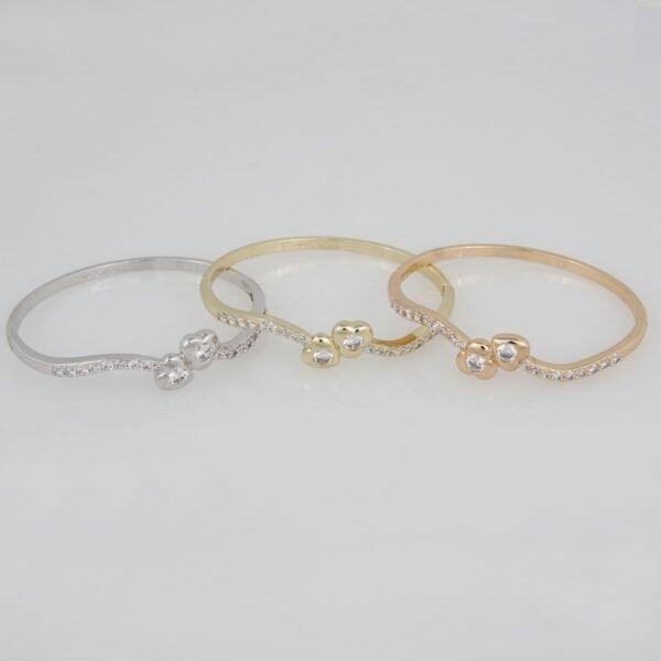 Bangles Woman/Pulsos Dama/  Zircon Stone/ Sets  Three Tone/ 3 Colores/P0073 - Image 2