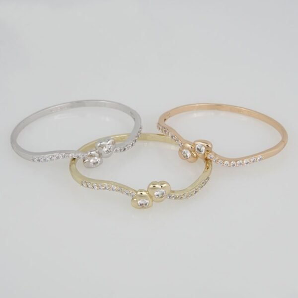 Bangles Woman/Pulsos Dama/  Zircon Stone/ Sets  Three Tone/ 3 Colores/P0073
