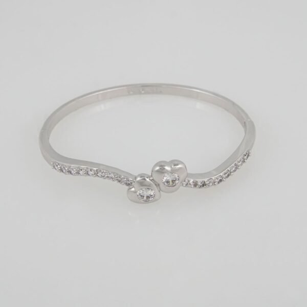 Bangles Woman/Pulsos Dama/  Zircon Stone/  Silver Color/ P0075 - Image 2