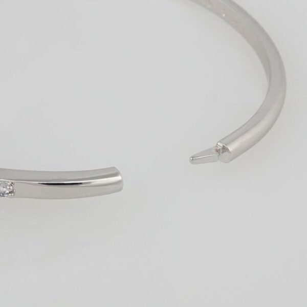 Bangles Woman/Pulsos Dama/  Zircon Stone/  Silver Color/ P0075 - Image 3