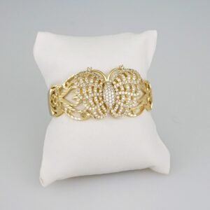 Bangles Women/ Pulsos Dama/ Zircon Stone/ 14K Real Color// P257