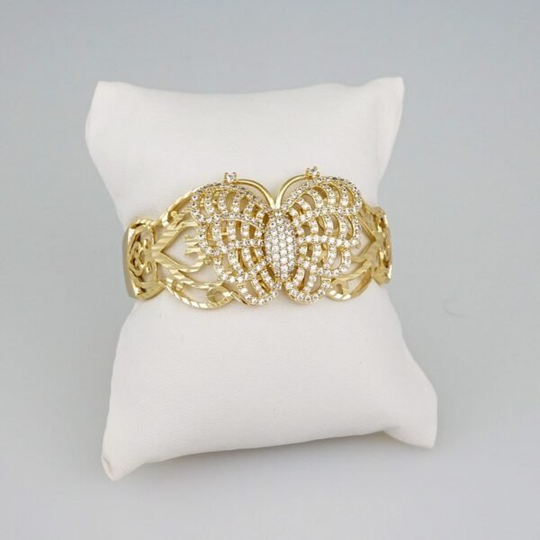 Bangles Women/ Pulsos Dama/ Zircon Stone/ 14K Real Color// P257