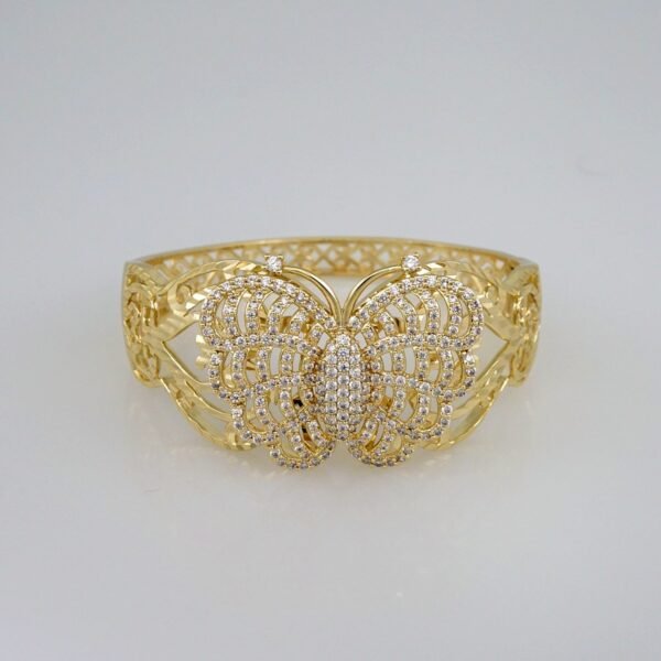 Bangles Women/ Pulsos Dama/ Zircon Stone/ 14K Real Color// P257 - Image 2