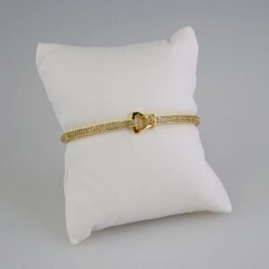 Women Bangles/ Pulsos Dama/ Zircon Stone/  14K Real Color// P315
