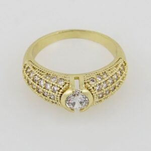 R019 Ring - Anillos -14K Real Color - Zircon Stone