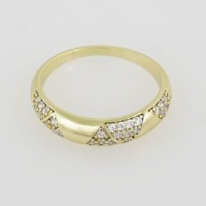 R026 Ring - Anillos - 14K Real Color - Zircon Stone