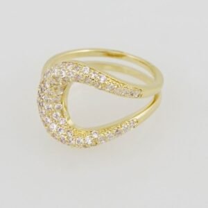 R034 Ring - Anillos - Zircon Stone - 14K Real Color - Ajustable