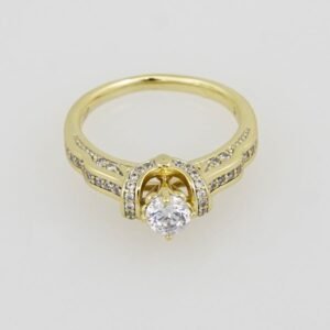 R038 Ring - Anillos Damas - Zircon Stone - 14K Real Color