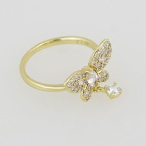 R039 Ring - Anillos - Zircon Stone - 14K Real Color