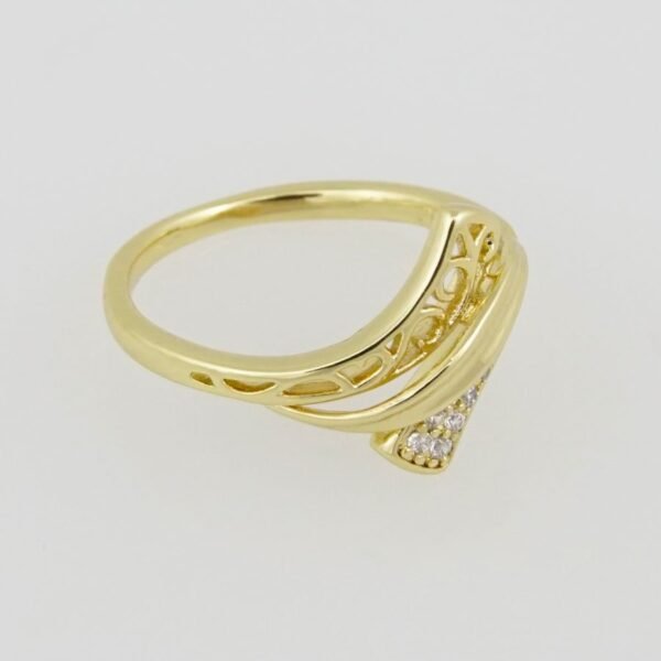 R049 Ring - Anillos - Zircon Stone - 14K Real Color - Image 2
