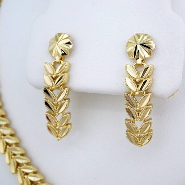 Gargantilla & Earrings/ Bracelets/ Choker/ W /14K Real Color/Zircon Stone// Set554 - Image 2