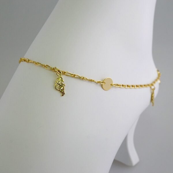 A0045 Anklets - Tobilleras - 14K Real Color