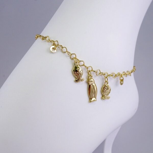 A0050 Anklets - Tobilleras - 14K Real Color - Image 2