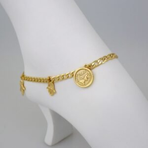 A4002 Anklets - Tobilleras - 14K Real Color - 4mm
