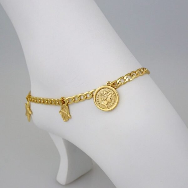 A4002 Anklets - Tobilleras - 14K Real Color - 4mm