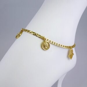 A4004 Anklets - Tobilleras - 14K Real Color - 4mm