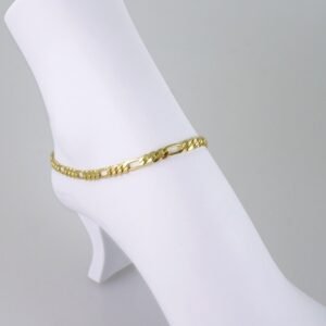 A6014 Anklets - Tobilleras - 14K Real Color - 6mm - Figaro