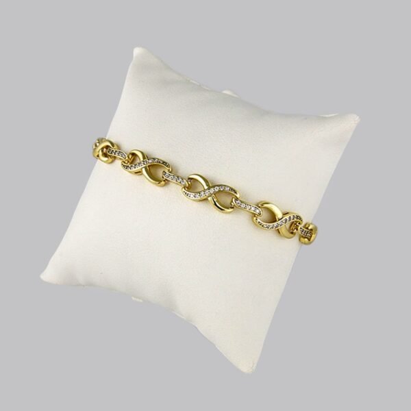 Bracelets Woman/ Manillas Mujer/ 14K Real Color/Zircon Stone// B0193