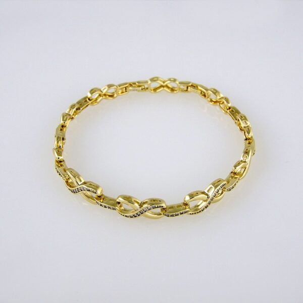 Bracelets Woman/ Manillas Mujer/ 14K Real Color/Zircon Stone// B0193 - Image 2
