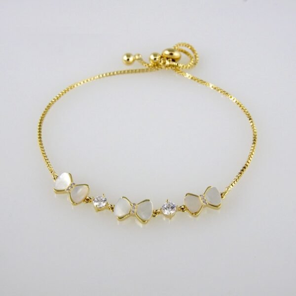 Bracelets Woman/ Manillas Mujer/ 14K Real Color/Zircon Stone/ Ajustable// B0203 - Image 2