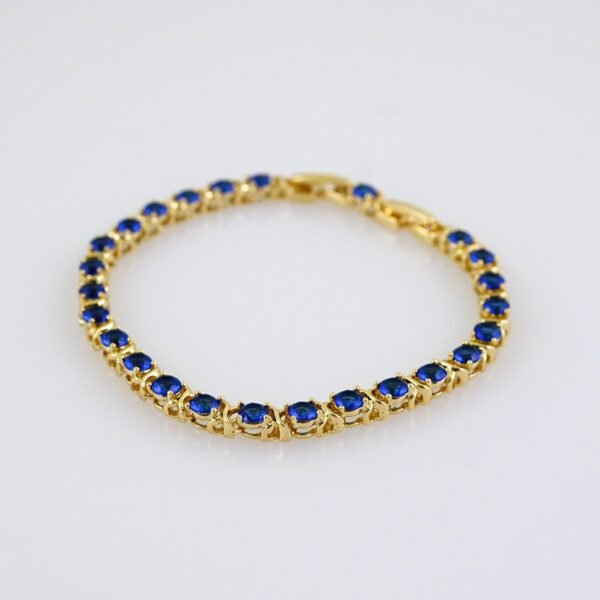 Women Bracelets/ Pulseras Dama/  Zircon Stone/  14K Real Color// B1002 - Image 2