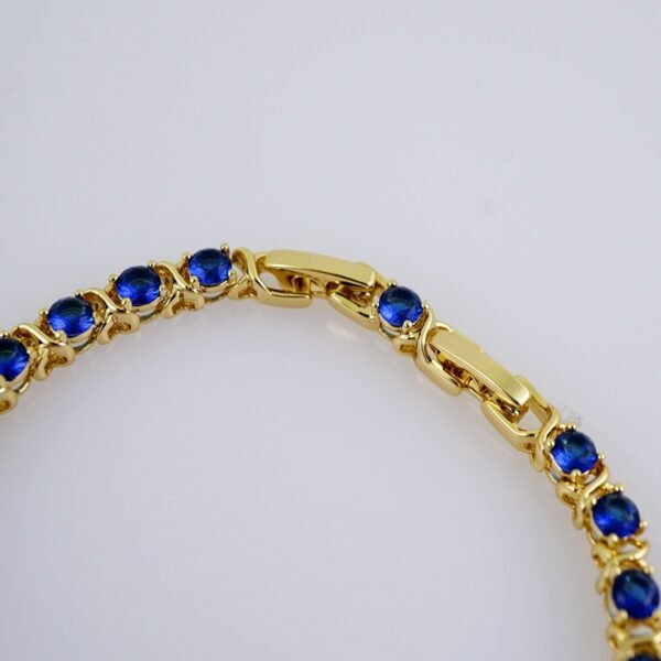 Women Bracelets/ Pulseras Dama/  Zircon Stone/  14K Real Color// B1002 - Image 3