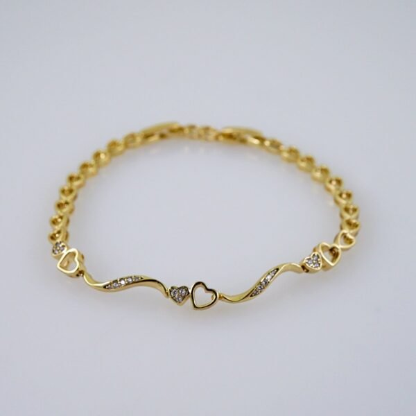 Women Bracelets/ Pulseras Dama/  Zircon Stone/  14K Real Color// B1009 - Image 2