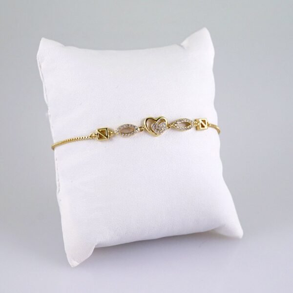 Women Bracelets/ Pulseras Dama/  Zircon Stone/  14K Real Color// B1021
