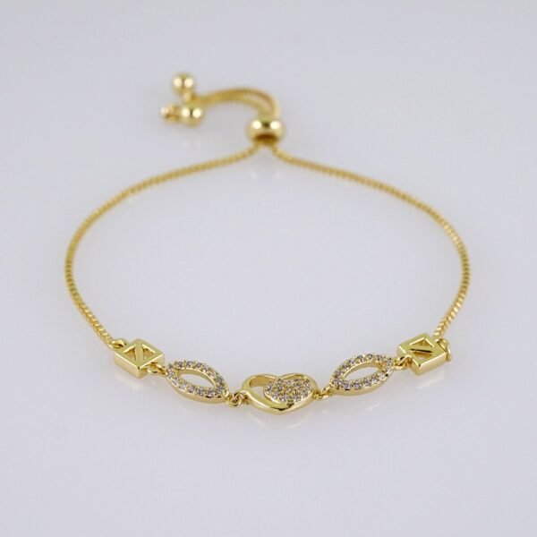 Women Bracelets/ Pulseras Dama/  Zircon Stone/  14K Real Color// B1021 - Image 2