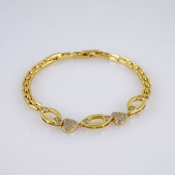Women Bracelets/ Pulseras Dama/  Zircon Stone/  14K Real Color// B1038 - Image 2