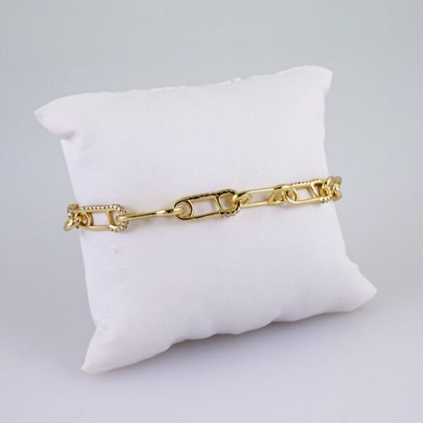 Women Bracelets/ Pulseras Dama/  Zircon Stone/  14K Real Color// B1045