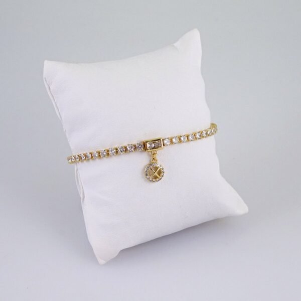 Women Bracelets/ Pulseras Dama/  Zircon Stone/  14K Real Color// B1046