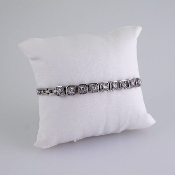 Women Bracelets/ Pulseras Dama/  Zircon Stone/  Silver Color// B1053