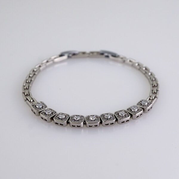 Women Bracelets/ Pulseras Dama/  Zircon Stone/  Silver Color// B1053 - Image 2