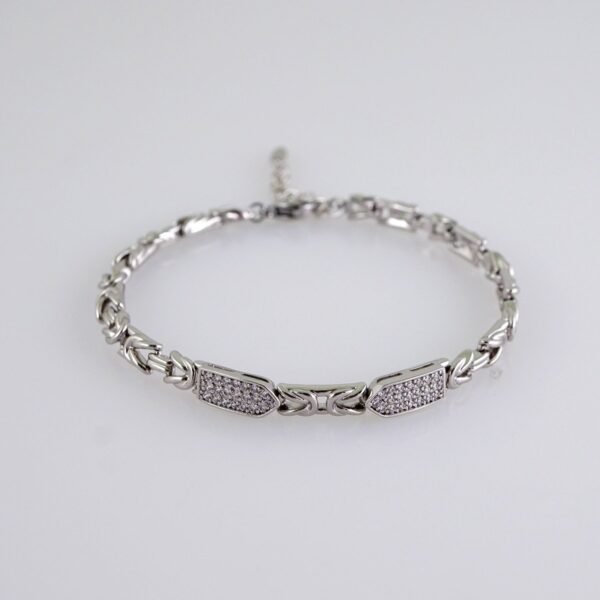 Women Bracelets/ Pulseras Dama/  Zircon Stone/  Silver Color// B1054 - Image 2