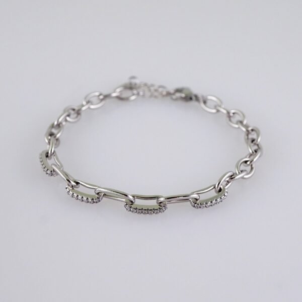 Women Bracelets/ Pulseras Dama/  Zircon Stone/  Silver Color// B1058 - Image 2