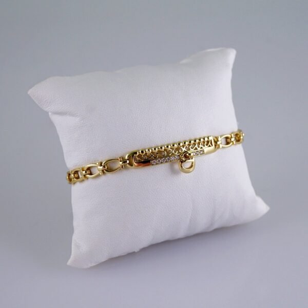 Women Bracelets/ Pulseras Dama/  Zircon Stone/  14K Real Color// B1077