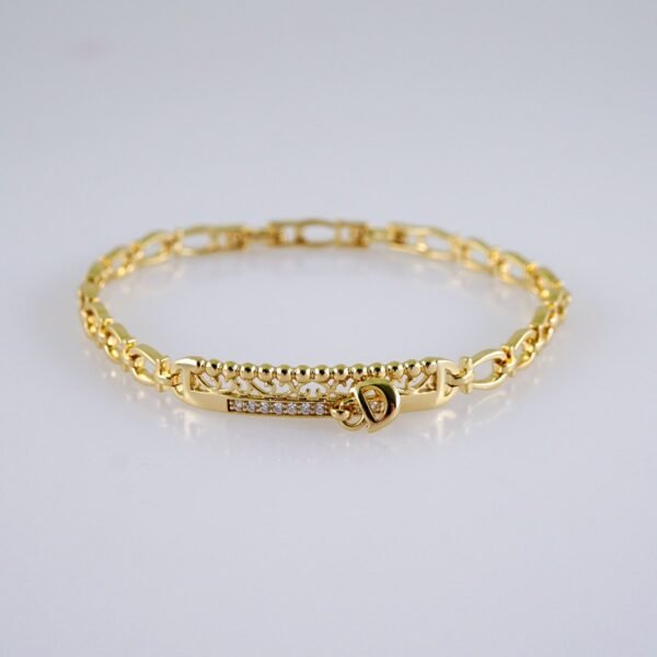 Women Bracelets/ Pulseras Dama/  Zircon Stone/  14K Real Color// B1077 - Image 2