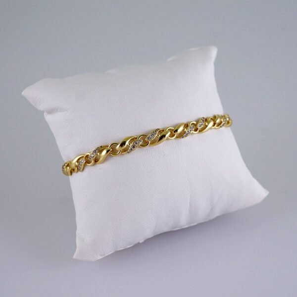 Women Bracelets/ Pulseras Dama/  Zircon Stone/  14K Real Color// B1078